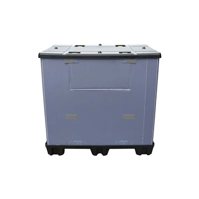 Scatola per imballaggio in manicotti per pallet in plastica